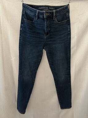 American Eagle Super Hi-Rise Jegging The Dream Jean Dark Wash Size 6 Short